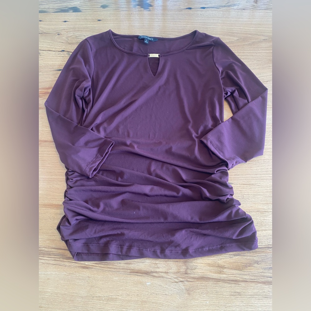 Ellen Tracy Rich Plum Long Sleeve Top Women’s Preloved